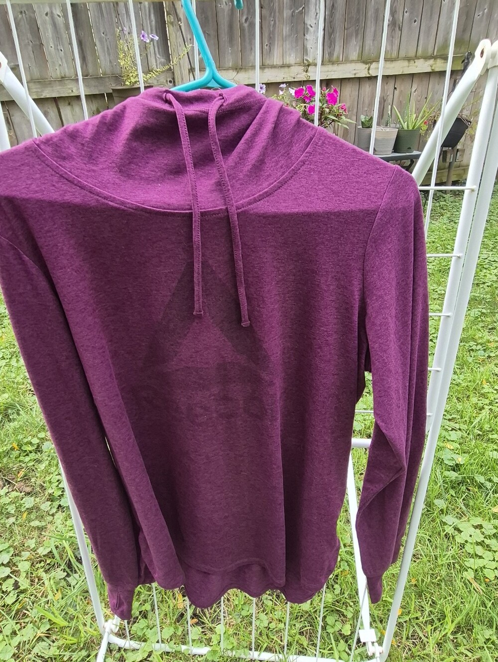 Reebok Women's Plum Hooded Long-Sleeve Sweater
